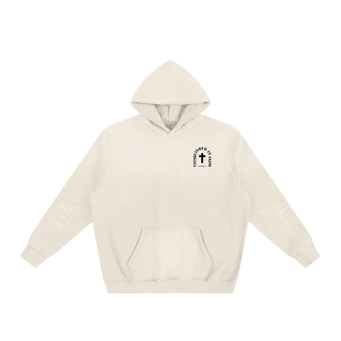 ESTABLISHED IN FAITH+CROSS BONE HOODY