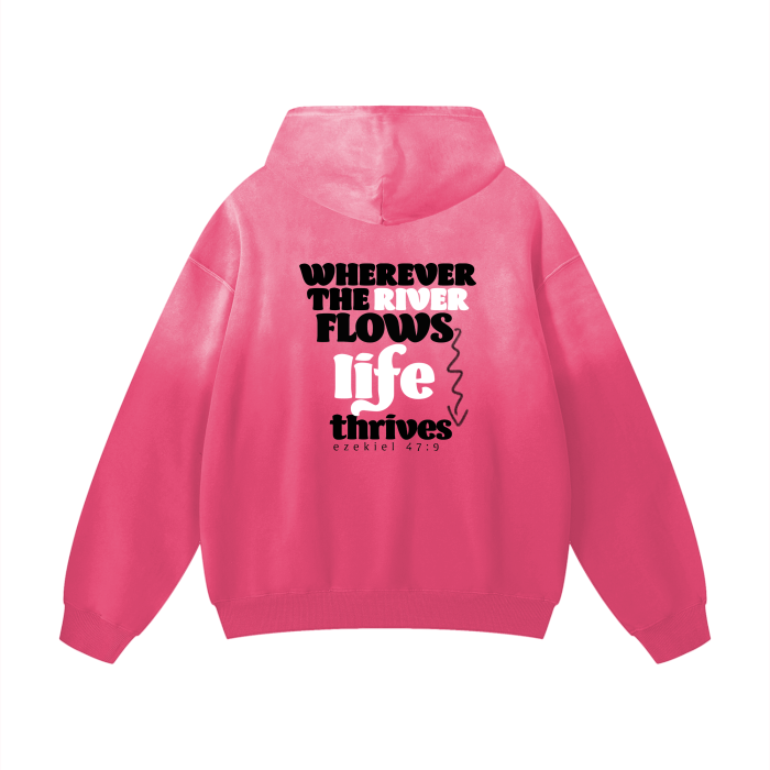 Heavyweight Pure Cotton Handcrafted Monkey Wash Drop Shoulder Oversized Hoodie