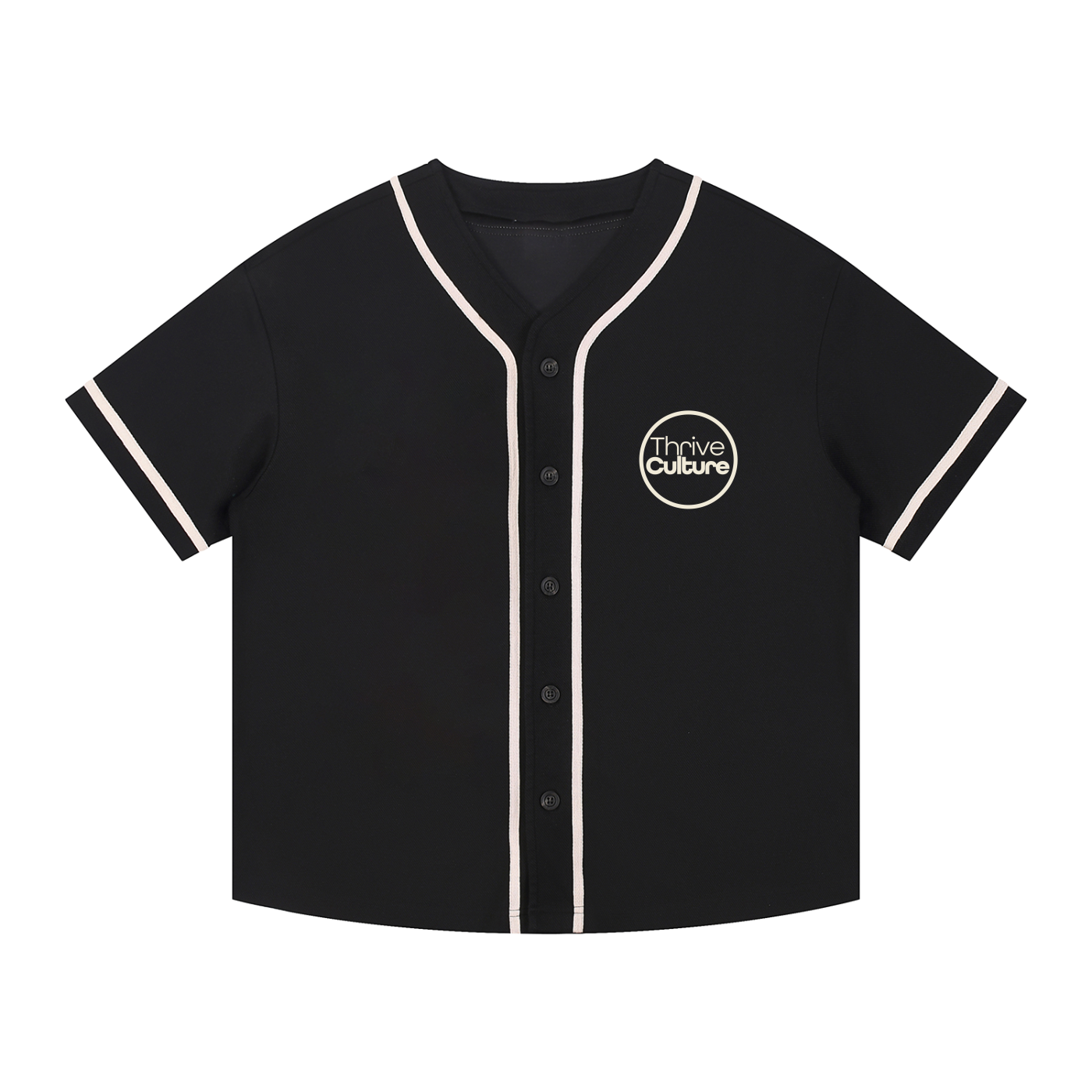 Contrast Piped Button-Up Jersey