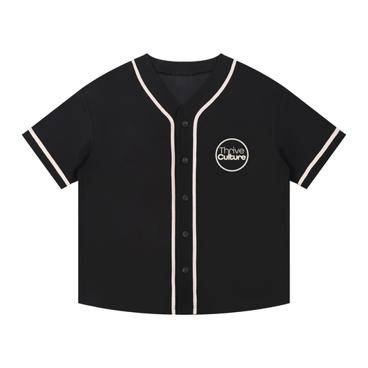 Contrast Piped Button-Up Jersey
