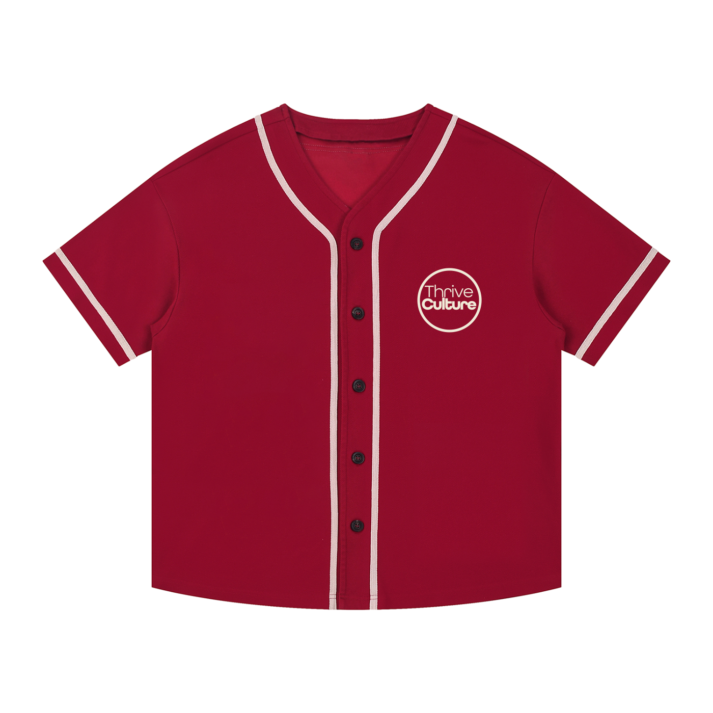 Contrast Piped Button-Up Jersey