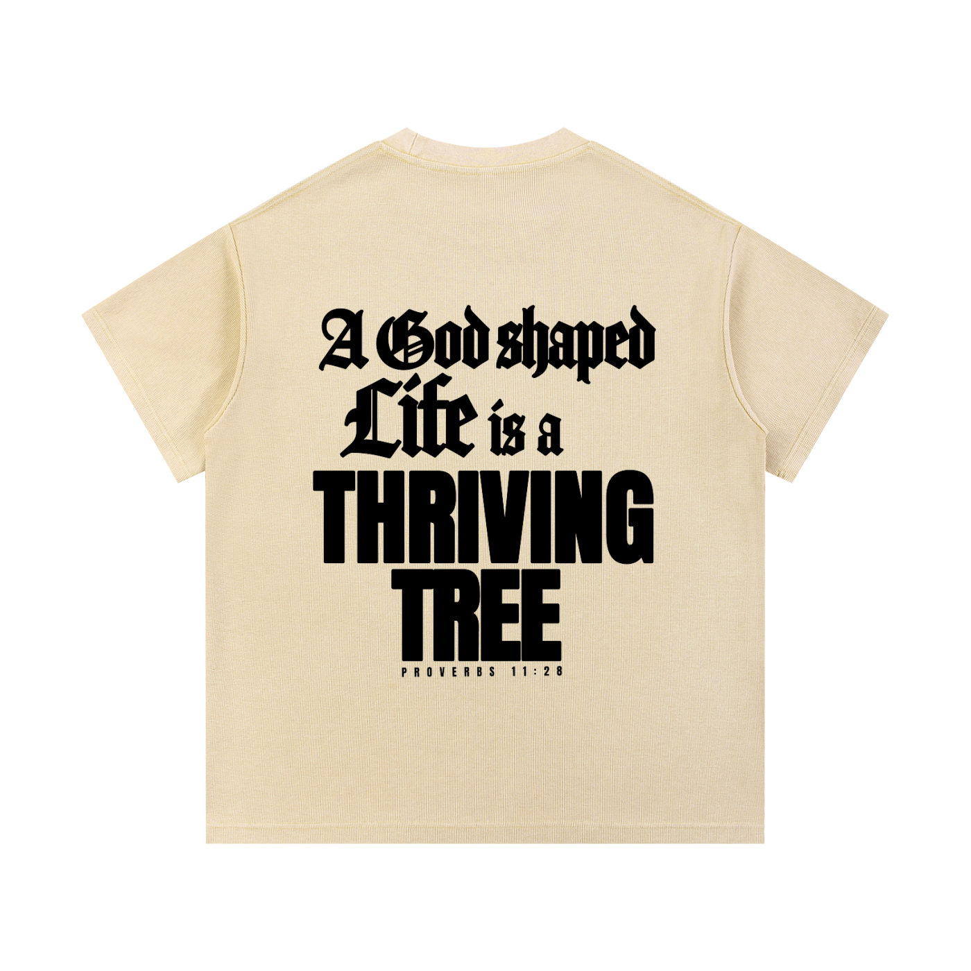 Mineral Wash Waffle Knit A GOD SHAPED LIFE T-Shirt