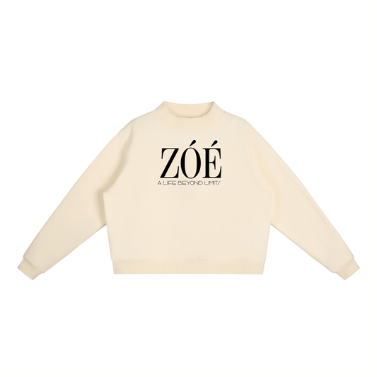 Essential Fleece Mock-Neck Crew Sweatshirt